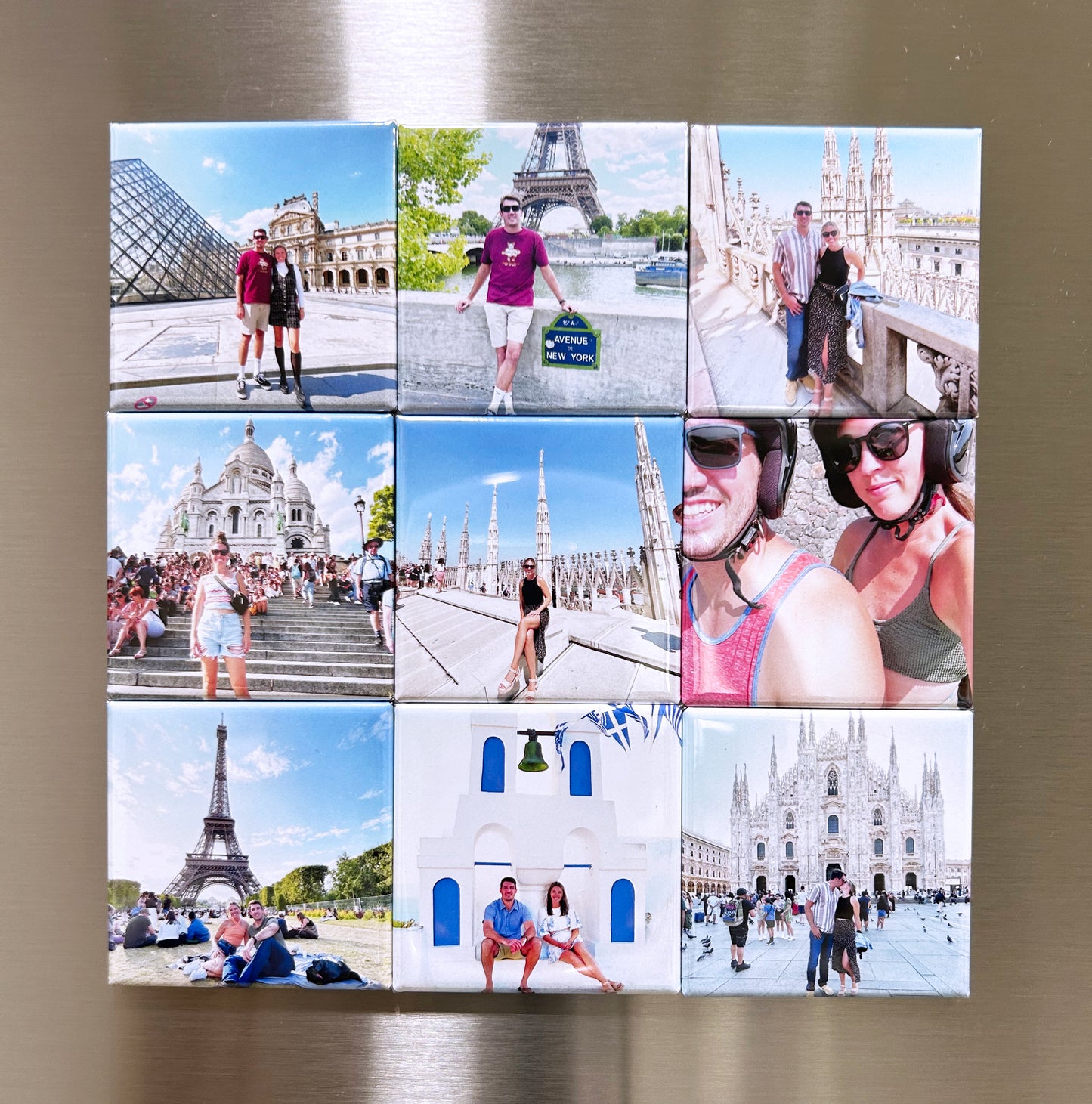 2" x 2" Square Photo Magnets (sold as a set of 9 magnets)